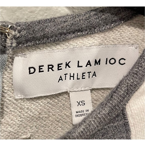 ATHLETA DEREK LAM 10C Downtown Gray Antique White Mini Dress - Picture 3 of 5